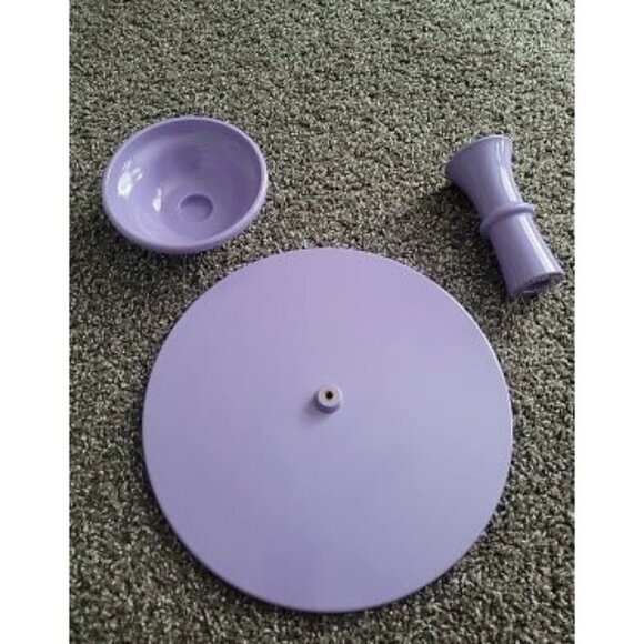 New Round Cake Stand Purple 11" Melamine Cake Display Stand Dessert Cupcake - Picture 2 of 2